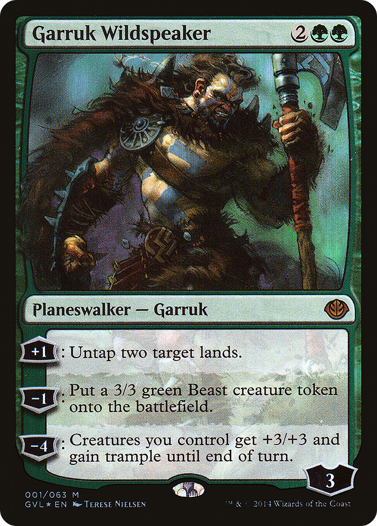 Garruk Wildspeaker (DD3-001) [Duel Decks Anthology: Garruk vs. Liliana] Foil