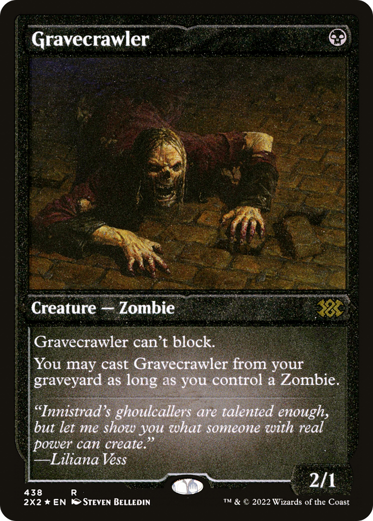 Gravecrawler (2X2-438) [Double Masters 2022] Etched Foil