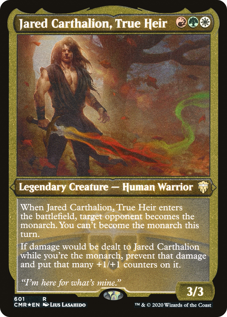 Jared Carthalion, True Heir (CMR-601) [Commander Legends] Etched Foil