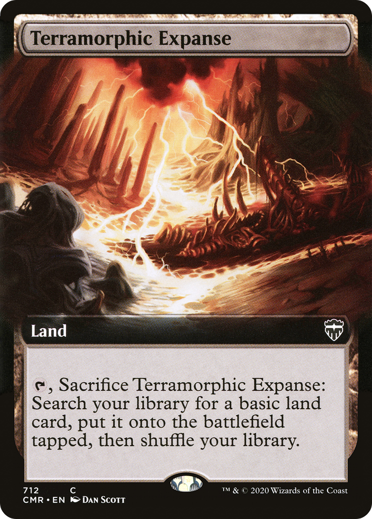Terramorphic Expanse (CMR-712) [Commander Legends]: (Extended Art) Foil