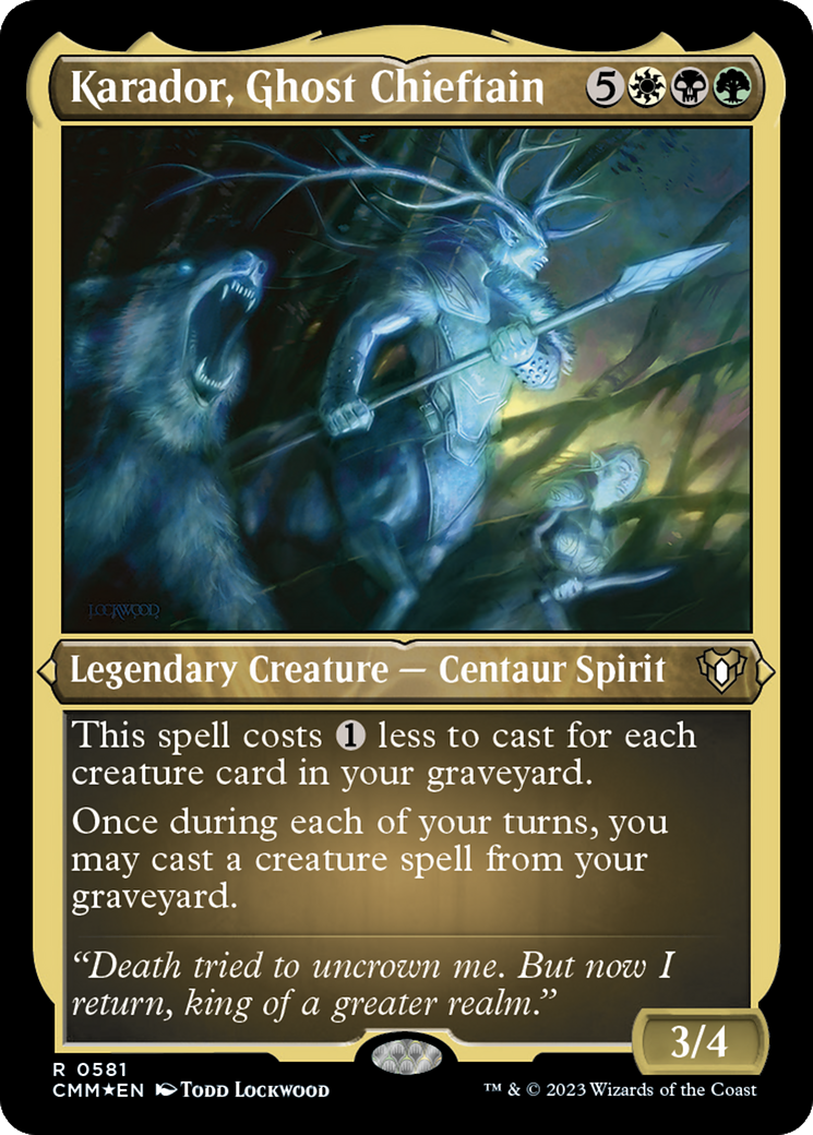 Karador, Ghost Chieftain (CMM-581) [Commander Masters] Etched Foil