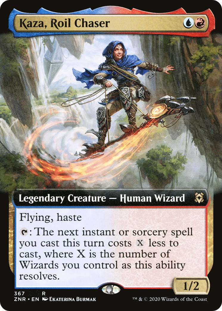 Kaza, Roil Chaser (Extended Art) (ZNR-367) [Zendikar Rising]