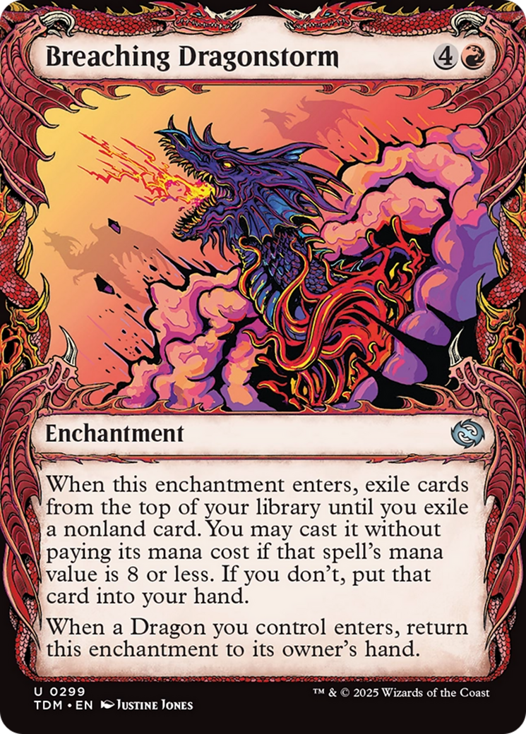 Breaching Dragonstorm (TDM-299) [Tarkir: Dragonstorm]: (Showcase, enchantment)