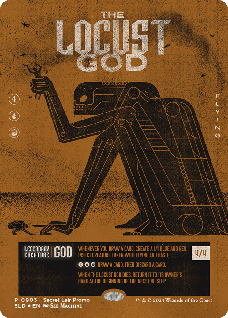 The Locust God (SLD-903) [Secret Lair Drop] (Borderless) Foil