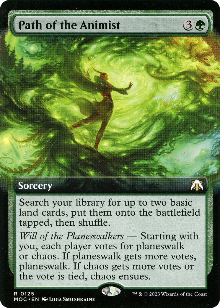 Path of the Animist (MOC-125) [March of the Machine Commander]: (Extended Art) Foil