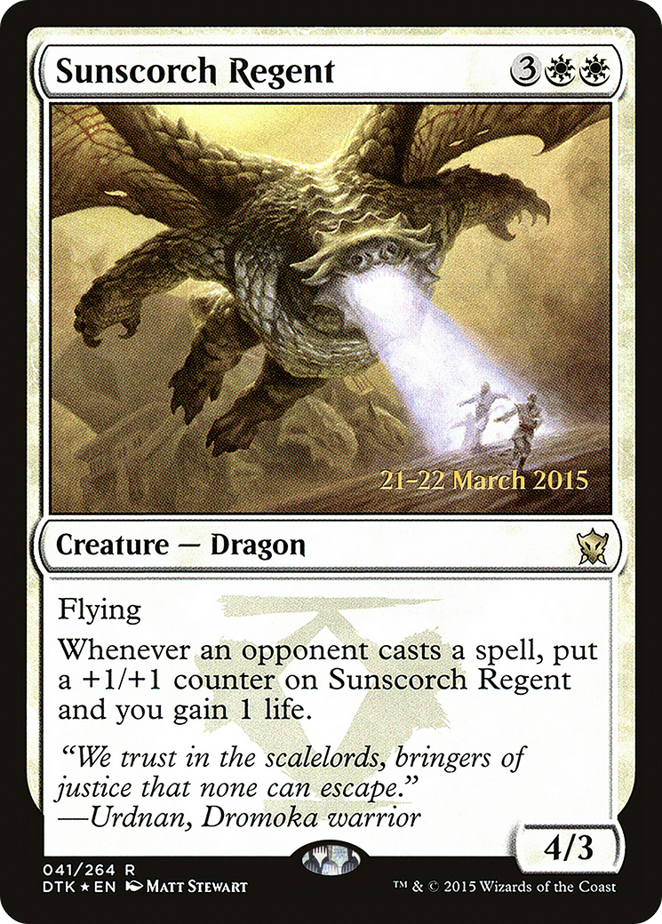 Sunscorch Regent (PRE-41S) [Dragons of Tarkir Promos] Foil
