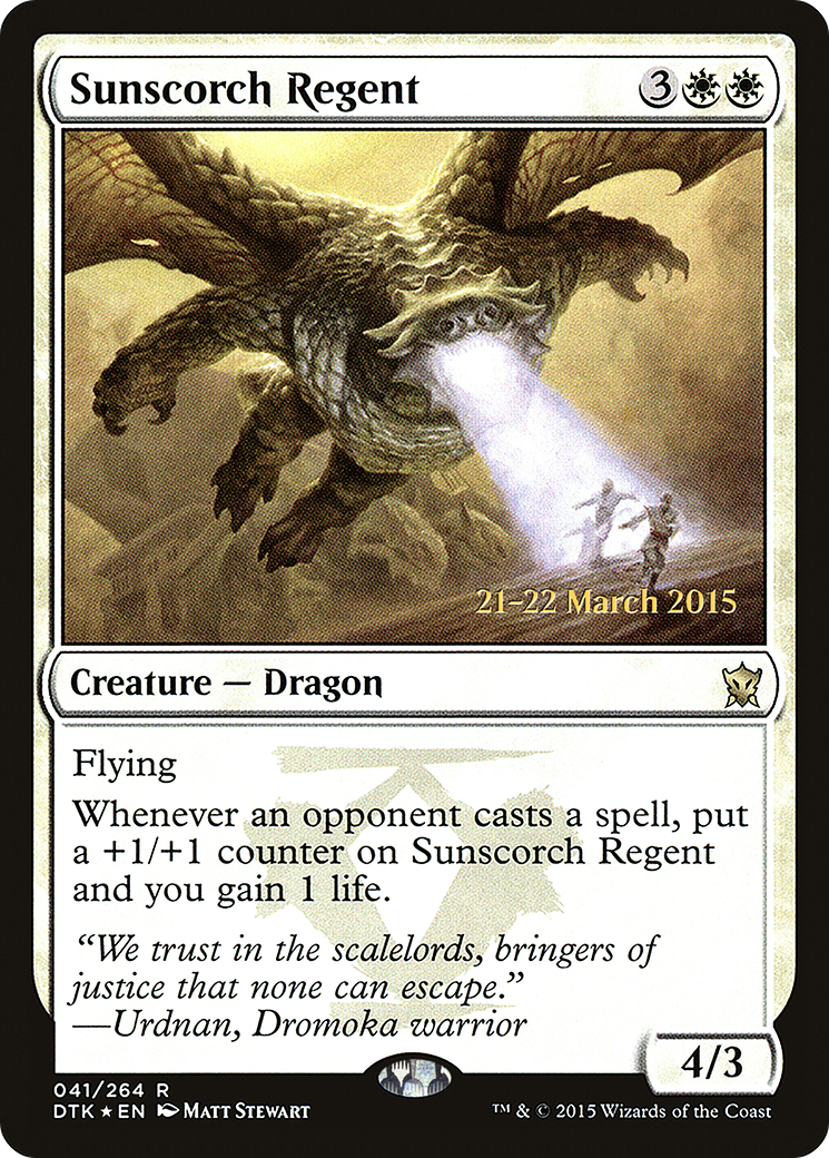 Sunscorch Regent (PRE-41S) [Dragons of Tarkir Promos] Foil