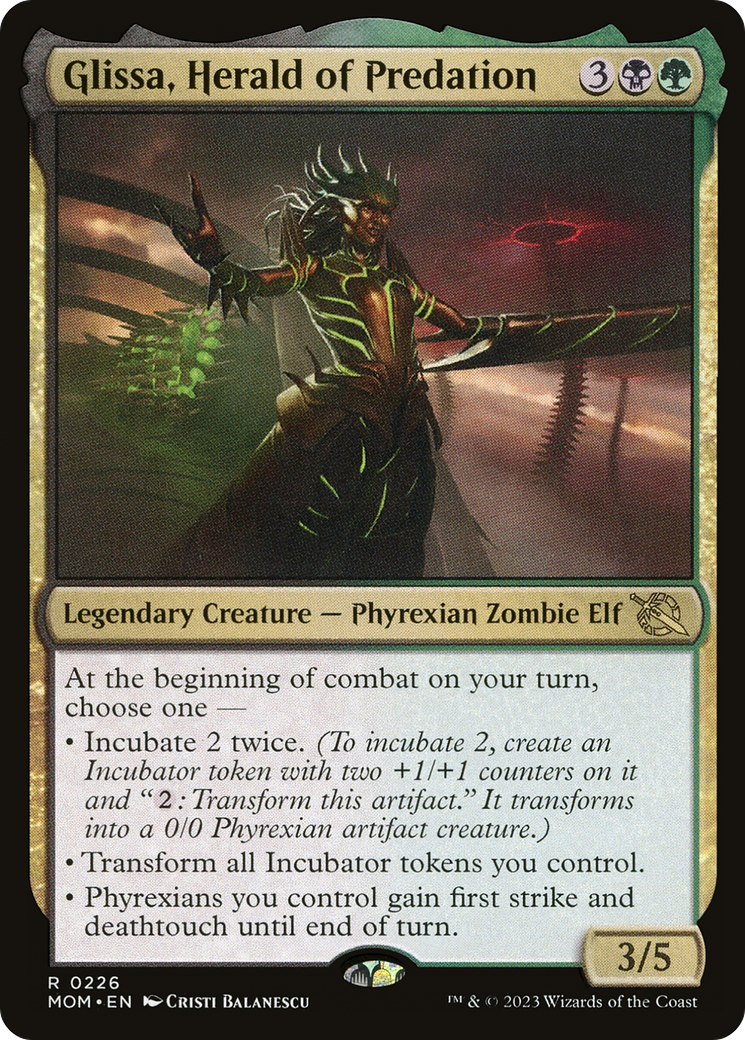 Glissa, Herald of Predation (MOM-226) [March of the Machine] Foil