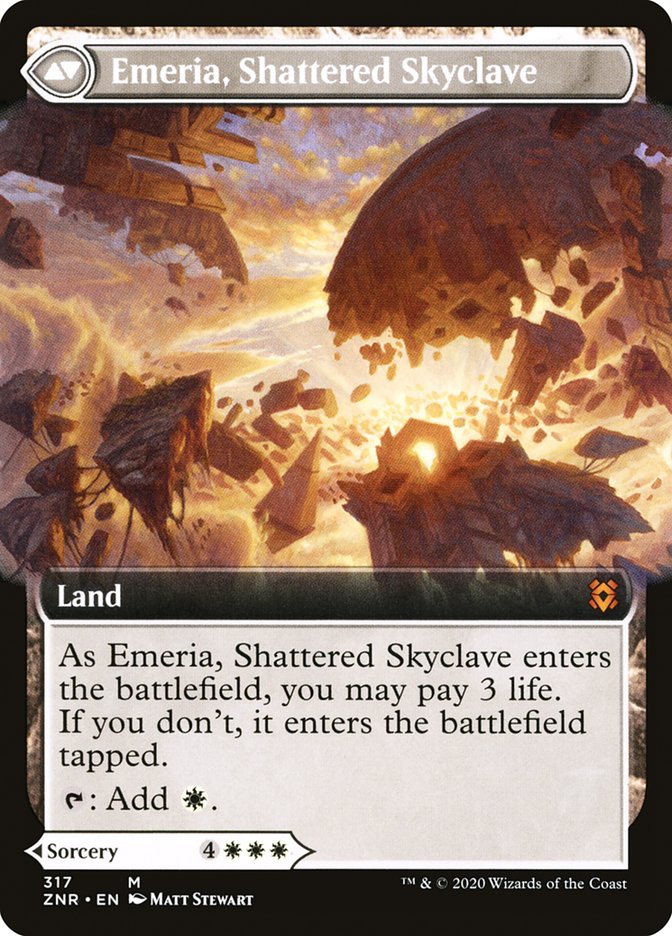Emeria's Call // Emeria, Shattered Skyclave (ZNR-317) [Zendikar Rising]: (Extended Art) Foil