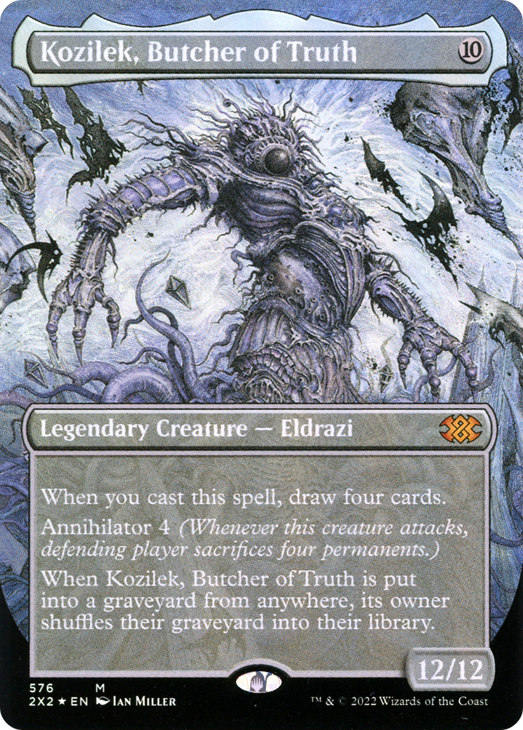 Kozilek, Butcher of Truth (Textured Foil) (2X2-576) (Borderless) [Double Masters 2022] Foil