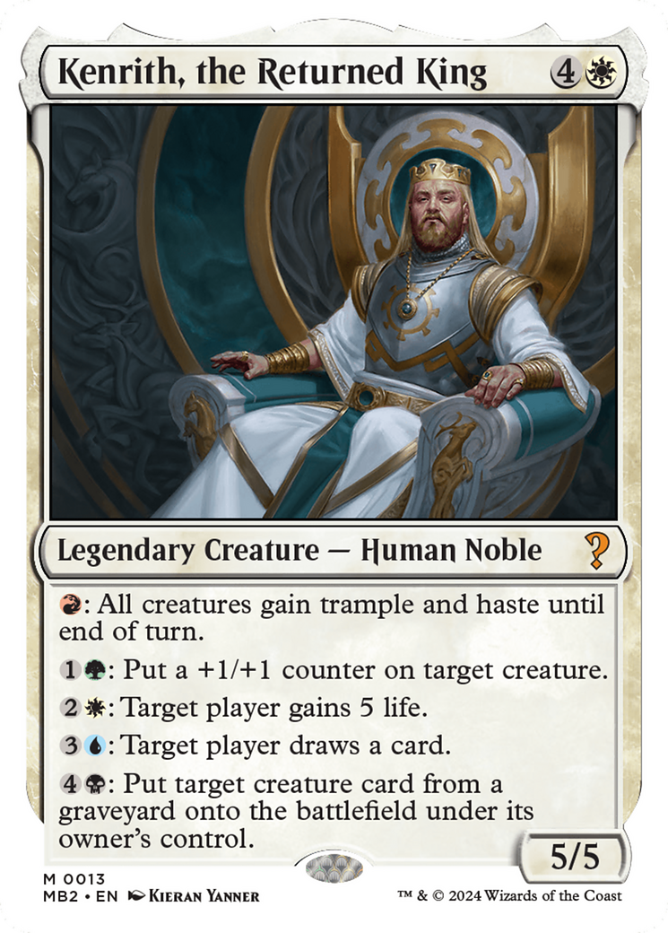 Kenrith, the Returned King (MB2-013) [Mystery Booster 2]