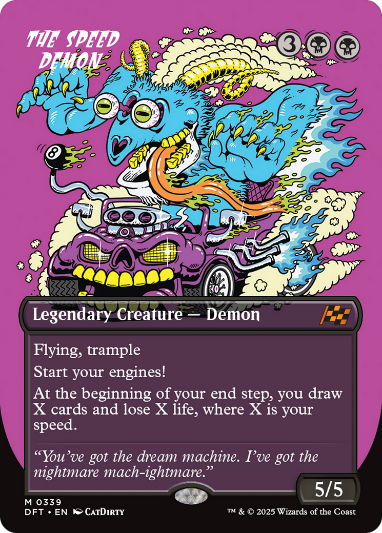 The Speed Demon (DFT-339) [Aetherdrift] (Borderless) Foil