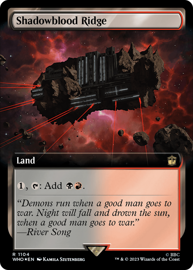 Shadowblood Ridge (WHO-1104) [Doctor Who]: (Extended Art) Foil