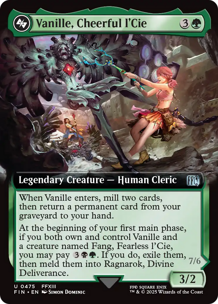 Vanille, Cheerful l'Cie (Extended Art) (FIN-475) [FINAL FANTASY]: (Extended Art) Foil