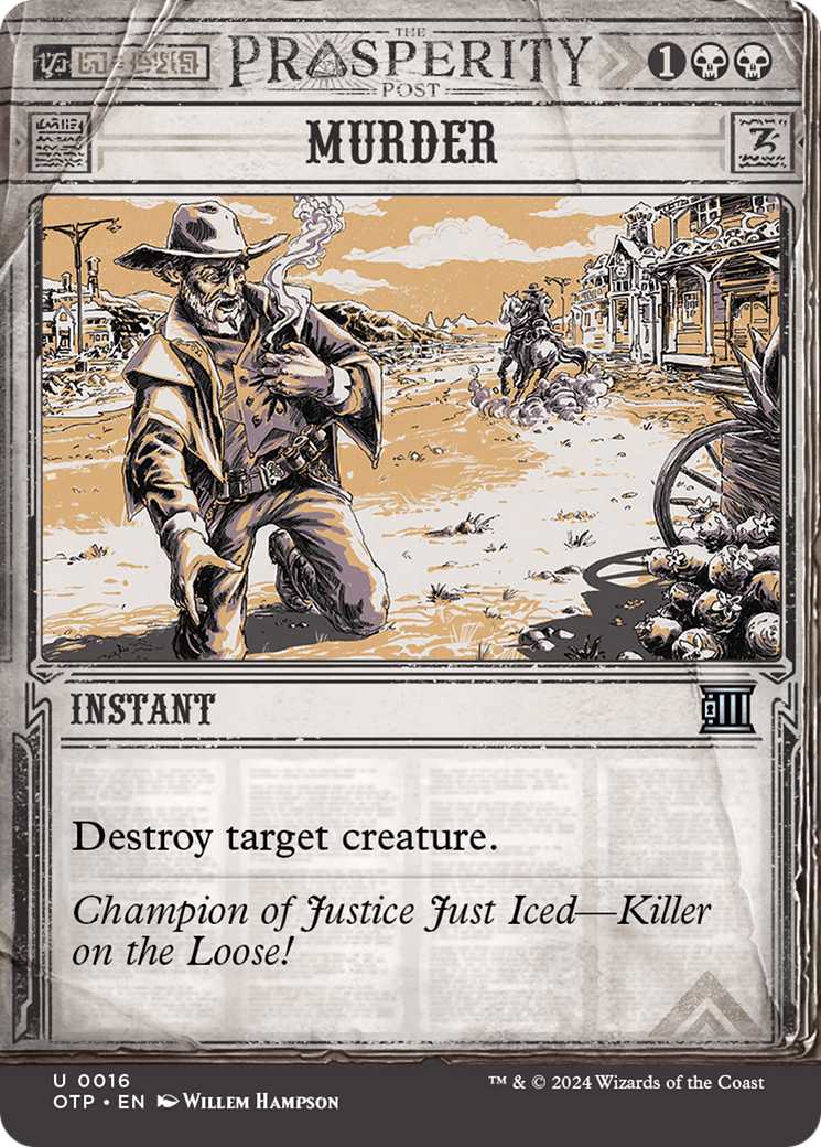 Murder (OTP-016) [Breaking News]: (Showcase) (Borderless) Foil
