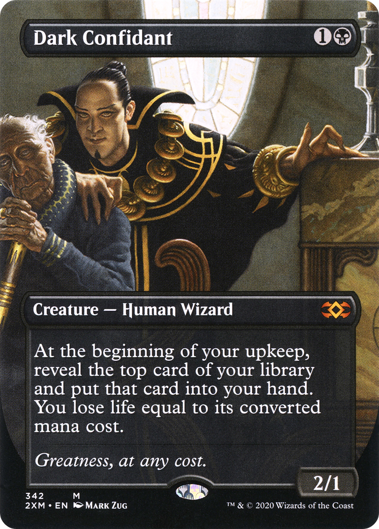 Dark Confidant (2XM-342) [Double Masters] (Borderless) Foil