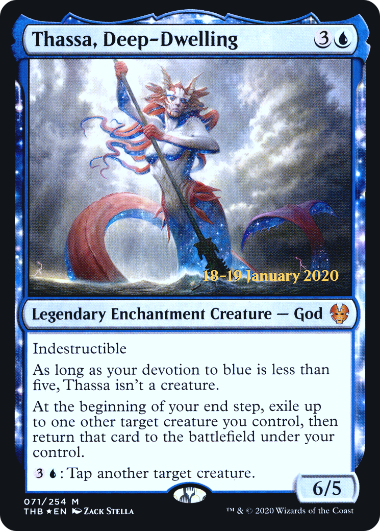 Thassa, Deep-Dwelling (PRE-71S) [Theros Beyond Death Promos] Foil