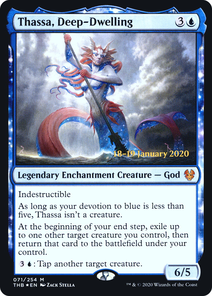 Thassa, Deep-Dwelling (PRE-71S) [Theros Beyond Death Promos]: (enchantment) Foil