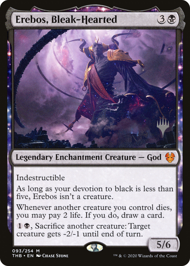 Erebos, Bleak-Hearted (PPTHB-93P) [Theros Beyond Death Promos]: (enchantment)