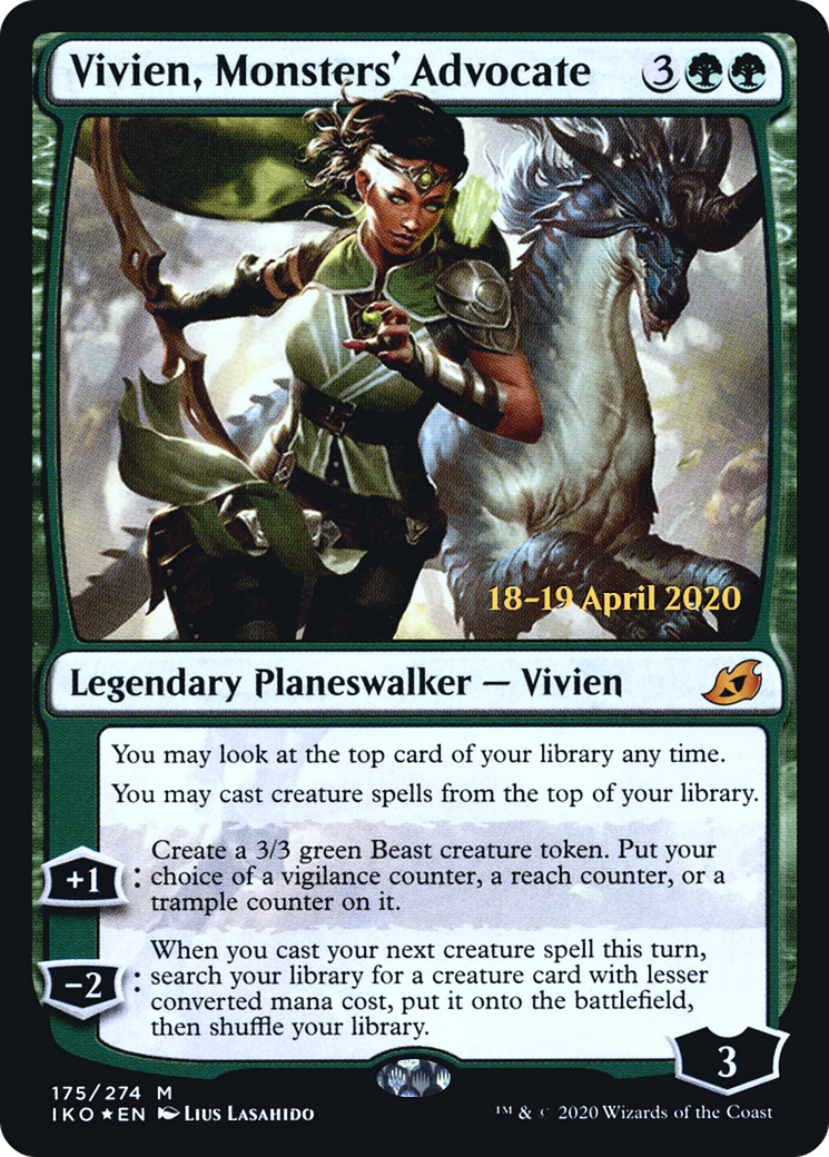 Vivien, Monsters' Advocate (PRE-175S) [Ikoria: Lair of Behemoths Promos] Foil