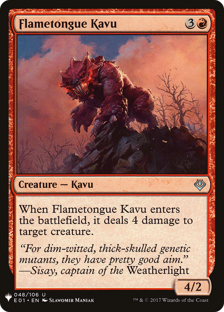 Flametongue Kavu (LIST-E01-48) [The List]