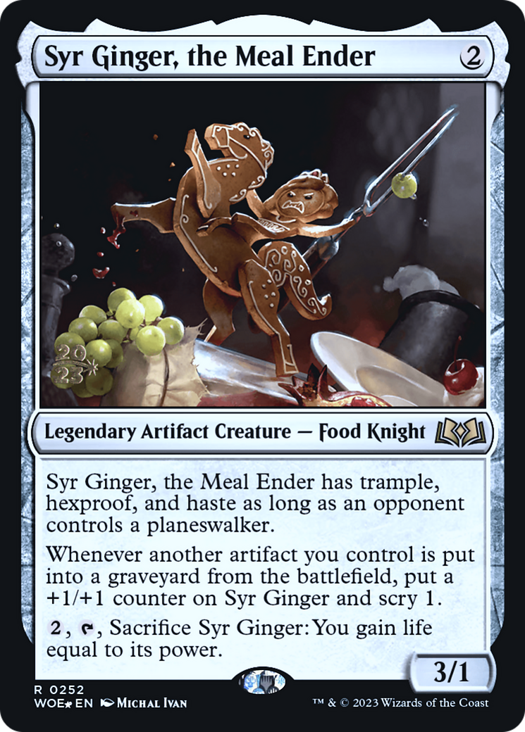 Syr Ginger, the Meal Ender (PRE-252S) [Wilds of Eldraine Promos] Foil