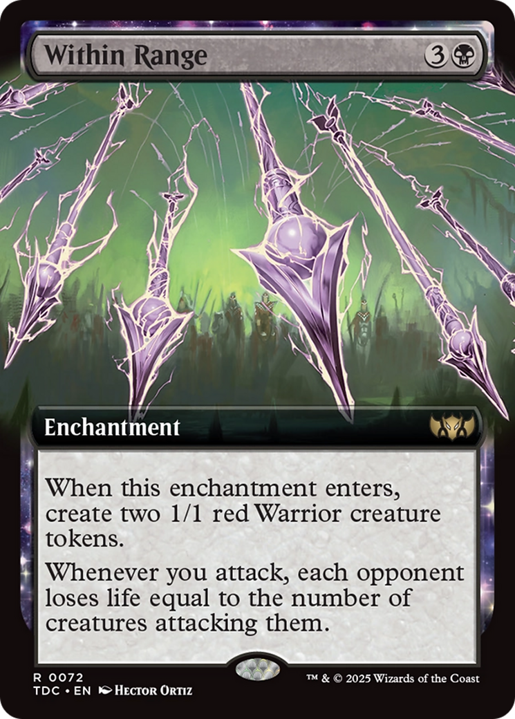 Within Range (TDC-072) [Commander: Tarkir: Dragonstorm]: (enchantment, Extended Art)