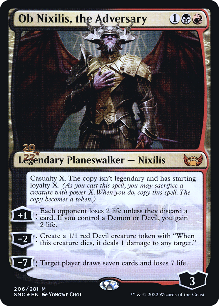 Ob Nixilis, the Adversary (PRE-206S) [Streets of New Capenna Promos] Foil