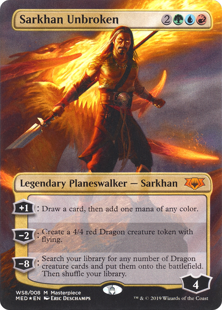 Sarkhan Unbroken (MED3-WS8) [Mythic Edition] (Borderless) Foil