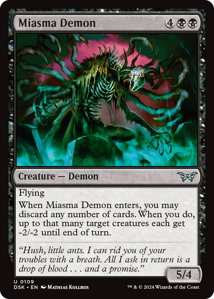 Miasma Demon (DSK-109) [Duskmourn: House of Horror] Foil