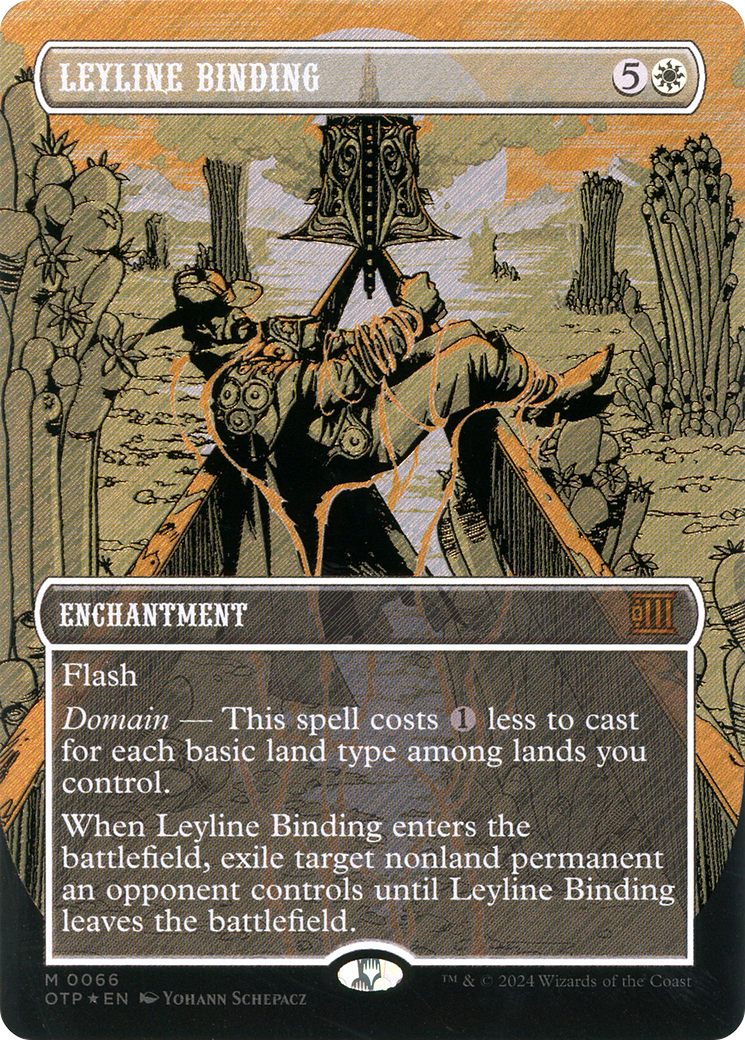 Leyline Binding (Textured Foil) (OTP-066) (Borderless) [Breaking News] Foil