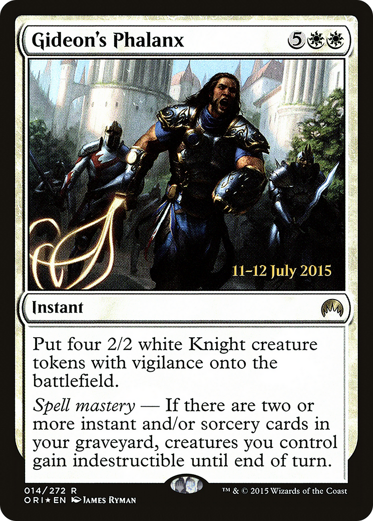 Gideon's Phalanx (PRE-14S) [Magic Origins Promos] Foil