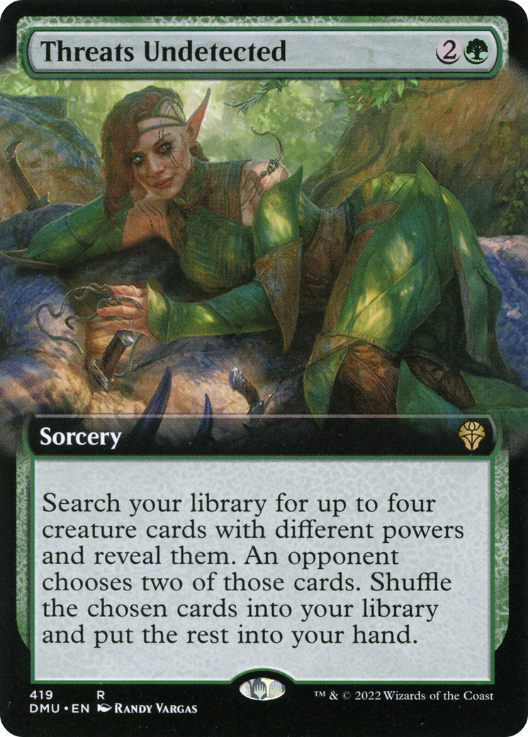 Threats Undetected (Extended Art) (DMU-419) [Dominaria United]