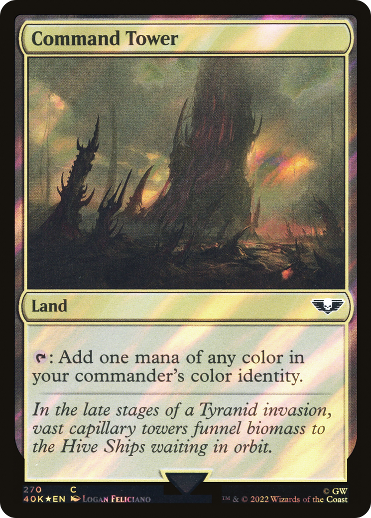 Command Tower (40K-270) (Surge Foil) [Warhammer 40,000 Commander] Foil