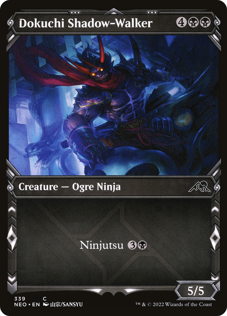 Dokuchi Shadow-Walker (Showcase) (NEO-339) [Kamigawa: Neon Dynasty] Foil