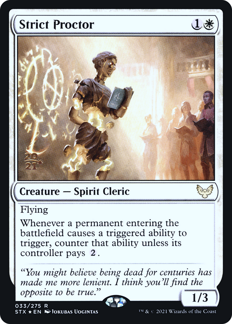 Strict Proctor (PRE-33S) [Strixhaven: School of Mages Promos] Foil