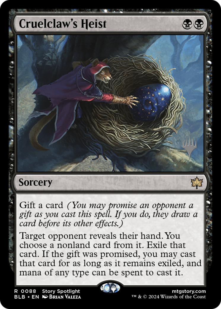 Cruelclaw's Heist (PPBLB-88P) [Bloomburrow Promos]