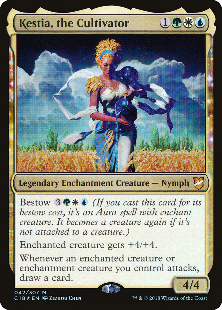 Kestia, the Cultivator (C18-042) [Commander 2018]: (enchantment) Foil