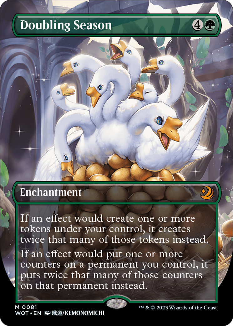 Doubling Season (WOT-081) [Wilds of Eldraine: Enchanting Tales] (Borderless) Foil