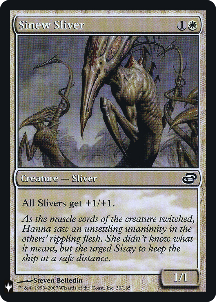 Sinew Sliver (LIST-PLC-30) (Colorshifted) [The List] Foil