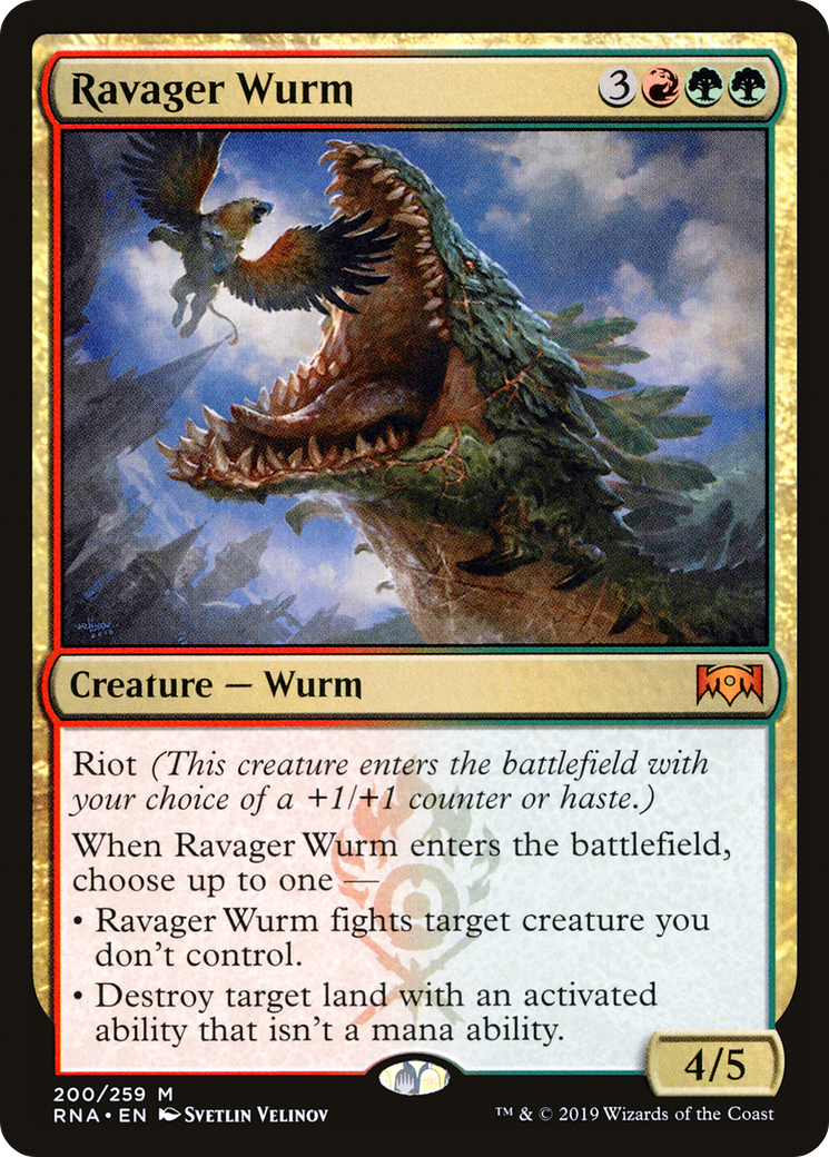 Ravager Wurm (RNA-200) [Ravnica Allegiance] Foil