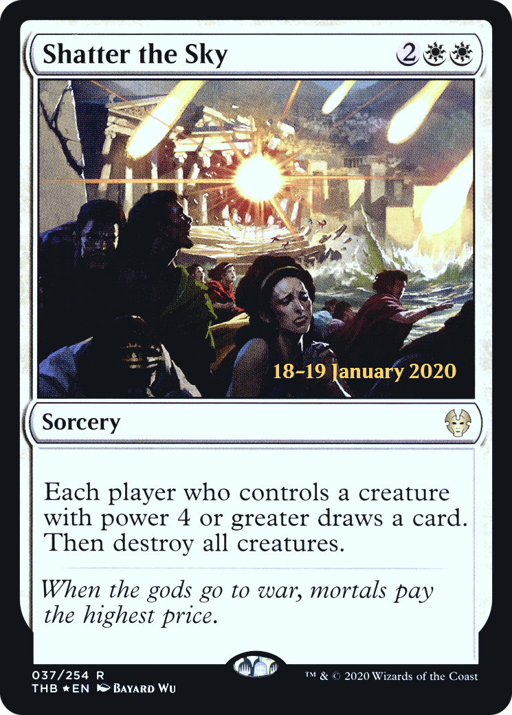 Shatter the Sky (PRE-37S) [Theros Beyond Death Promos] Foil