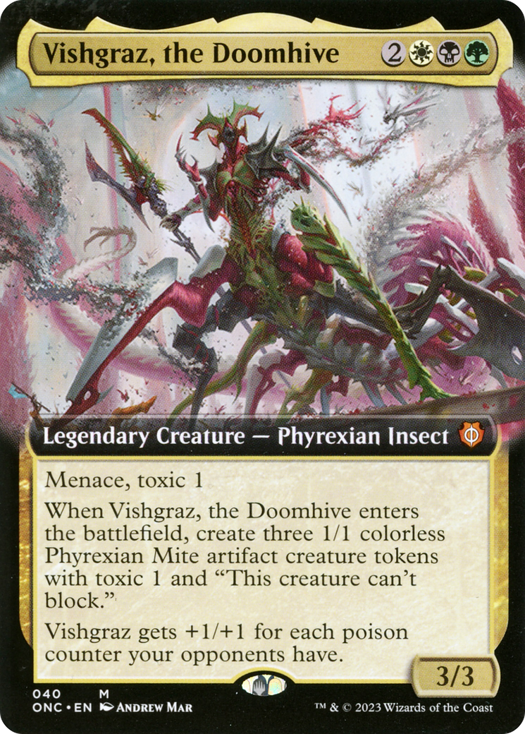 Vishgraz, the Doomhive (ONC-040) [Phyrexia: All Will Be One Commander]: (Extended Art) Foil