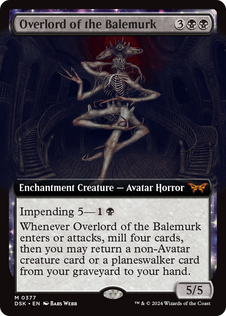 Overlord of the Balemurk (DSK-377) [Duskmourn: House of Horror]: (Extended Art, enchantment) Foil