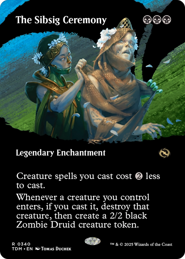 The Sibsig Ceremony (Borderless) (TDM-340) (Showcase) [Tarkir: Dragonstorm] Foil