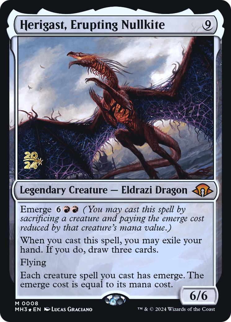 Herigast, Erupting Nullkite (PRE-08S) [Modern Horizons 3 Promos] Foil