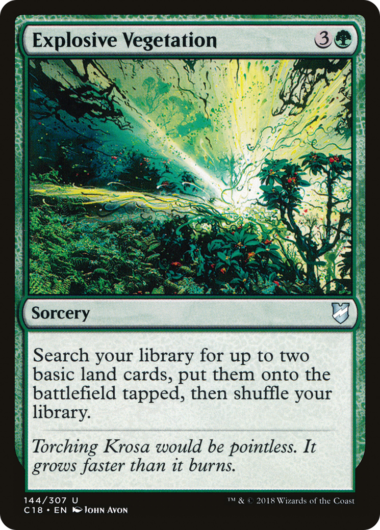 Explosive Vegetation (C18-144) [Commander 2018]