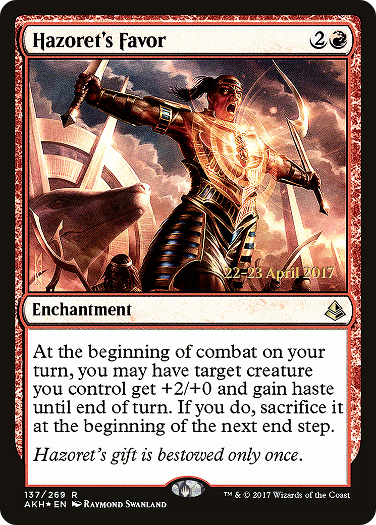 Hazoret's Favor (PRE-137S) [Amonkhet Promos] Foil