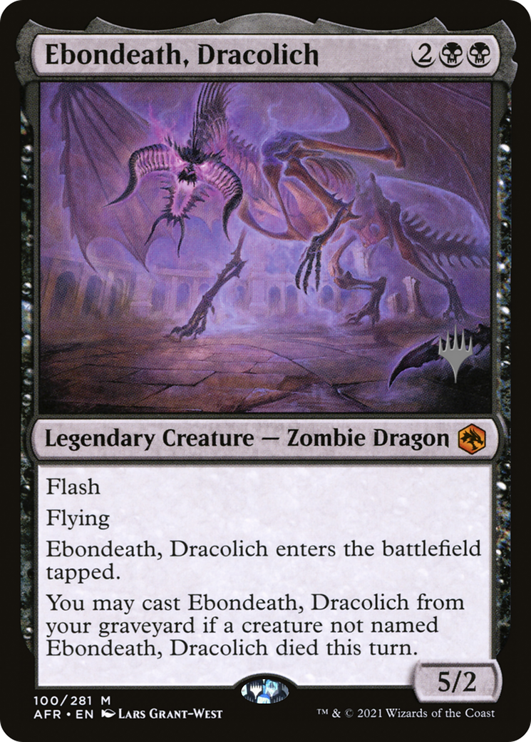 Ebondeath, Dracolich (PPAFR-100P) [Adventures in the Forgotten Realms Promos] Foil