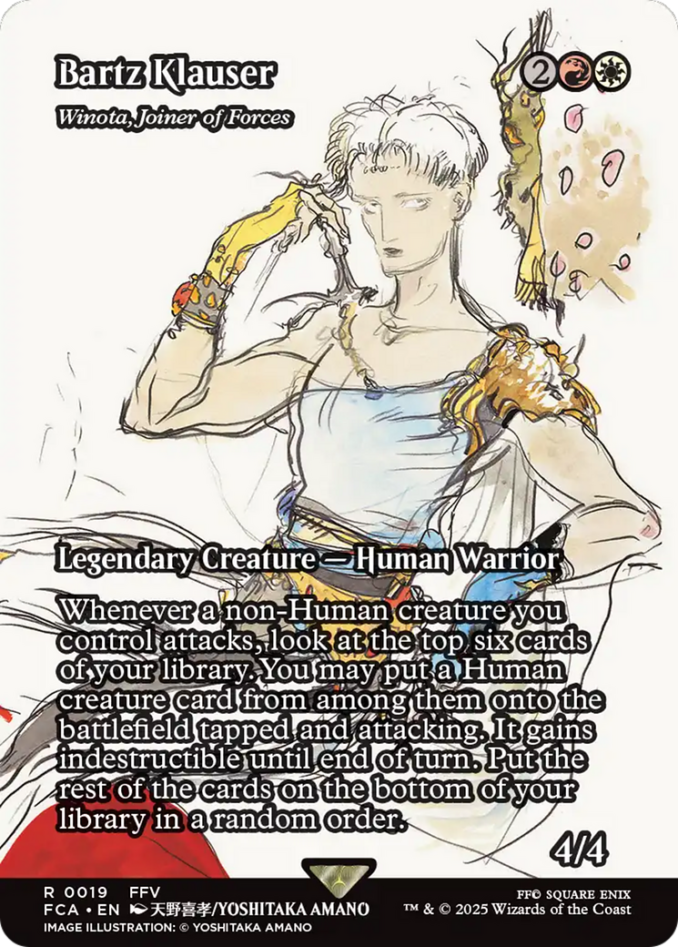 Bartz Klauser - Winota, Joiner of Forces (Showcase) (FCA-019) [FINAL FANTASY: Through the Ages] / Bartz Klauser (Borderless)